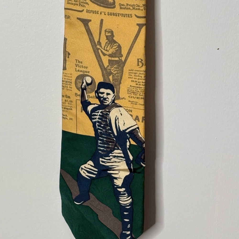 Vintage Baseball Yogi Berra Yankees Tie Throwback